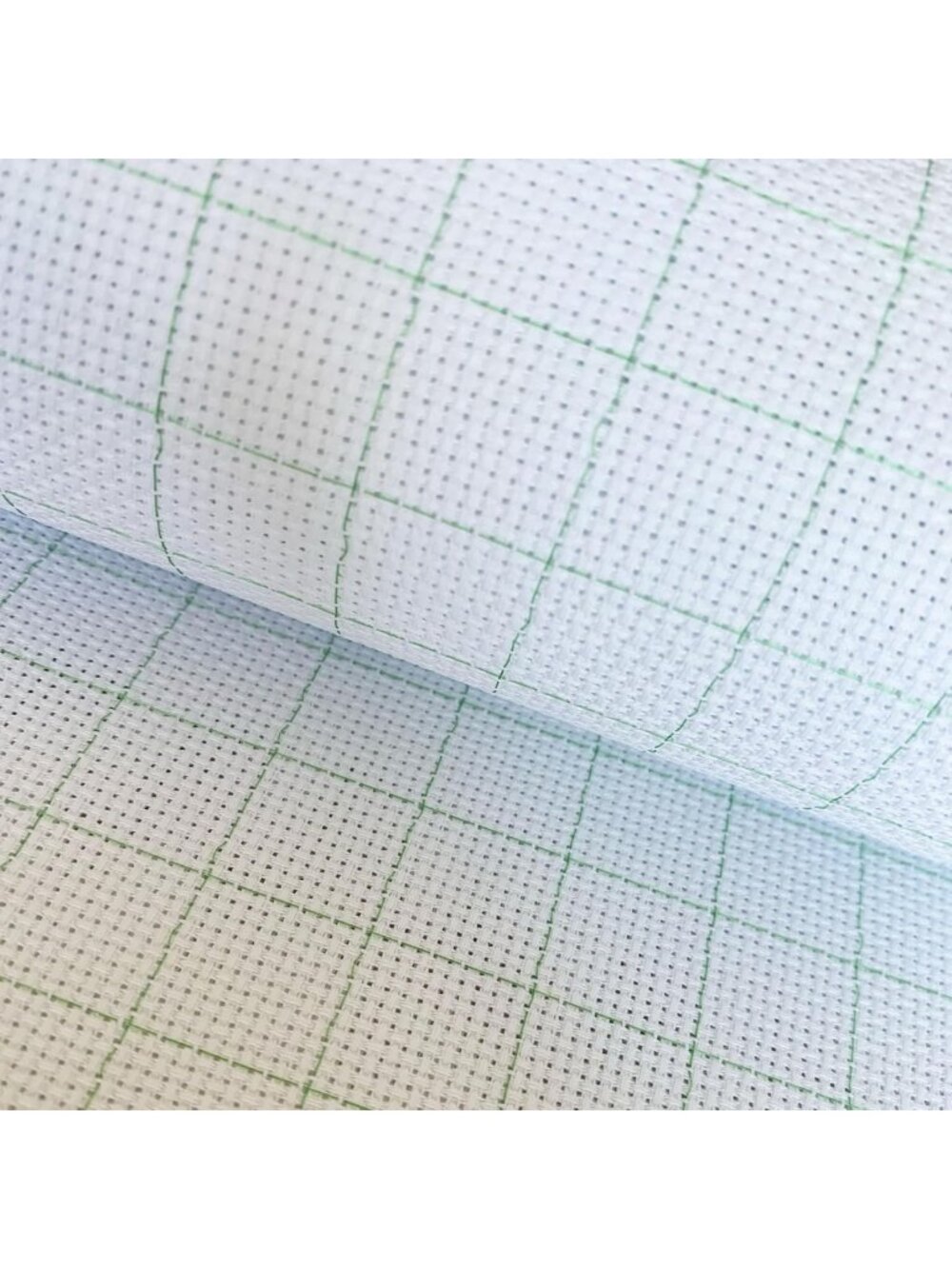 14CT Aida Cloth for Cross Stitch - Easy Count Green Grid Fabric, 59" x 39